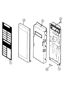 02 - Control Panel parts for Maytag Microwave DM15H-14B from AppliancePartsPros.com