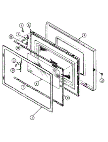 03 - Door parts for Maytag Microwave DM15H-14B-N from AppliancePartsPros.com