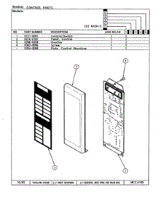 02 - Control Panel parts for Maytag Microwave DM15H-5 from AppliancePartsPros.com