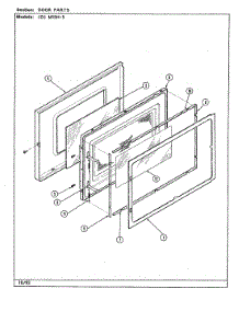 03 - Door parts for Maytag Microwave DM15H-5 from AppliancePartsPros.com