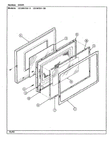 03 - Door parts for Maytag Microwave DM15H-5B from AppliancePartsPros.com