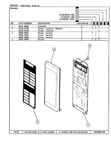 02 - Control Panel parts for Maytag Microwave DM16H-10PB from AppliancePartsPros.com