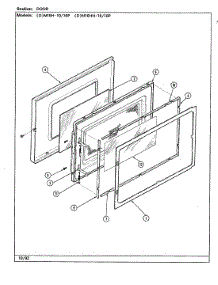 03 - Door parts for Maytag Microwave DM16HW-10 from AppliancePartsPros.com