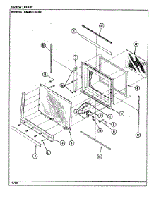 03 - Door parts for Maytag Microwave DM46H-3 from AppliancePartsPros.com
