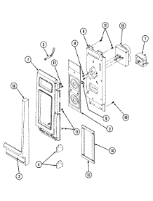 02 - Control Panel parts for Maytag Microwave DM46H-3B-R from AppliancePartsPros.com