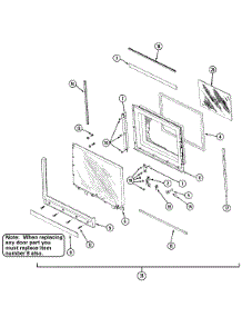 03 - Door parts for Maytag Microwave DM46H-3B-R from AppliancePartsPros.com