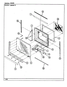 03 - Door parts for Maytag Microwave DM46H-9 from AppliancePartsPros.com