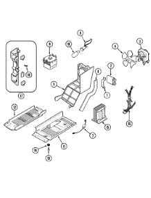 04 - Internal Controls parts for Magic Chef Microwave DM85KB-1 from AppliancePartsPros.com
