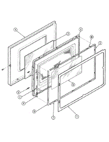 03 - Door parts for Maytag Microwave DM86B from AppliancePartsPros.com