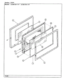 03 - Door parts for Norge Microwave DMN15H-14T from AppliancePartsPros.com