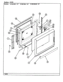 03 - Door parts for Norge Microwave DMN46H-14T from AppliancePartsPros.com