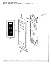 02 - Control Panel parts for Norge Microwave DMN46HW-14T from AppliancePartsPros.com