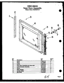 03 - Inner Door Assy parts for Amana Microwave DMO-560 from AppliancePartsPros.com