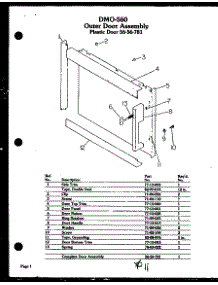 05 - Outer Door Assy parts for Amana Microwave DMO-560 from AppliancePartsPros.com