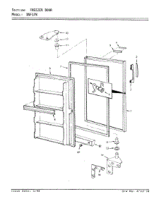 02 - Freezer Door parts for Maytag Freezer DNF17H from AppliancePartsPros.com