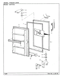 02 - Freezer Door parts for Maytag Freezer DNF17HX / X5Z530 from AppliancePartsPros.com