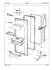 04 - Fresh Food Door parts for Admiral Refrigerator DNS22F9A / 5L46A from AppliancePartsPros.com