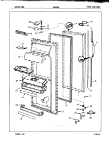 04 - Fresh Food Door parts for Admiral Refrigerator DNS22H9A / 8N57A from AppliancePartsPros.com