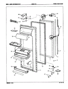 04 - Fresh Food Door parts for Admiral Refrigerator DNS24H9A / 7L46A from AppliancePartsPros.com