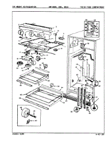 04 - Fresh Food Compartment parts for Admiral Refrigerator DNT18K9LA / 9A14B from AppliancePartsPros.com