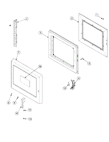 02 - Door parts for Amana Microwave DQ22HSI / P1326304M from AppliancePartsPros.com