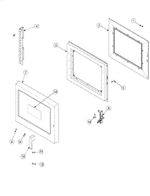 05 - Door parts for Amana Microwave DQ22HSI / P1329110M from AppliancePartsPros.com