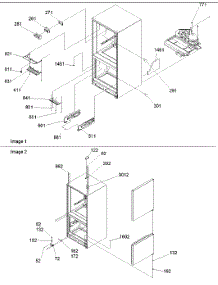 02 - Covers, Hinges & Light Covers parts for Amana Refrigerator DRB1801AC / PDRB1801AC1 from AppliancePartsPros.com