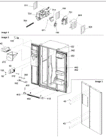 03 - Controls, Light Shield & Door Handles parts for Amana Refrigerator DRS2663BC / PDRS2663BC0 from AppliancePartsPros.com