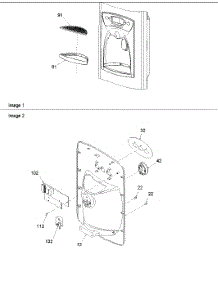 05 - Façade parts for Amana Refrigerator DRS2663BC / PDRS2663BC0 from AppliancePartsPros.com