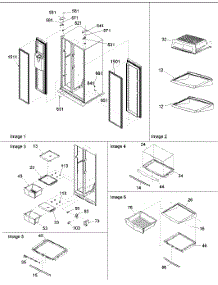 09 - Hinges, & Refrigerator Shelving parts for Amana Refrigerator DRS2663BC / PDRS2663BC0 from AppliancePartsPros.com