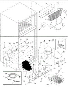 03 - Evaporator And Machine Compartment parts for Amana Refrigerator DRT1700BW / PDRT1700BW0 from AppliancePartsPros.com