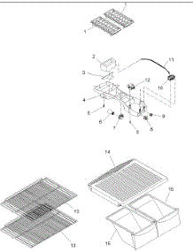 05 - Refrig. Shelving & Light parts for Amana Refrigerator DRT1700BW / PDRT1700BW0 from AppliancePartsPros.com