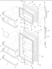 02 - Door Assy, Handles & Shelves parts for Amana Refrigerator DRT1702BC / PDRT1702BC0 from AppliancePartsPros.com