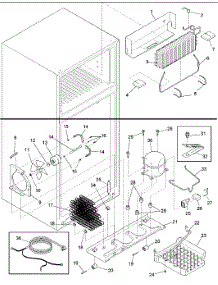 03 - Evaporator And Machine Compartment parts for Amana Refrigerator DRT1702BC / PDRT1702BC0 from AppliancePartsPros.com