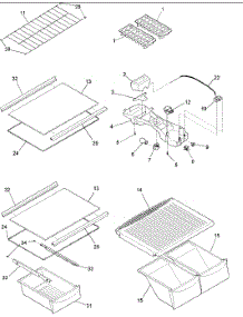 06 - Refrig. Shelving & Light parts for Amana Refrigerator DRT1702BC / PDRT1702BC0 from AppliancePartsPros.com