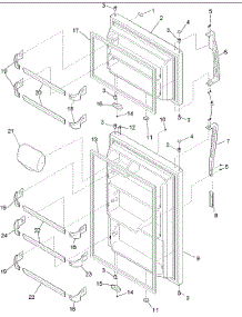 02 - Door Assy, Handles & Shelves parts for Amana Refrigerator DRT1801BW / PDRT1801BW0 from AppliancePartsPros.com