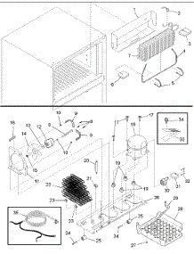 03 - Evaporator And Machine Compartment parts for Amana Refrigerator DRT1801BW / PDRT1801BW0 from AppliancePartsPros.com