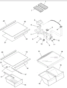 05 - Refrig. Shelving & Light parts for Amana Refrigerator DRT1801BW / PDRT1801BW0 from AppliancePartsPros.com