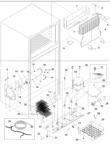 03 - Evaporator And Machine Compartment parts for Amana Refrigerator DRT2142BW / PDRT2142BW0 from AppliancePartsPros.com