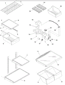 05 - Refrig. Shelving & Light parts for Amana Refrigerator DRT2142BW / PDRT2142BW0 from AppliancePartsPros.com