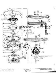 05 - Motor\Heater & Spray Arm parts for Maytag Dishwasher DU18C from AppliancePartsPros.com