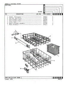 06 - Rack parts for Maytag Dishwasher DU18H4 from AppliancePartsPros.com
