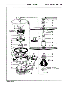 05 - Motor, Heater & Spray Arm parts for Maytag Dishwasher DU24H4A from AppliancePartsPros.com