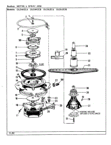 04 - Motor & Spray Arm parts for Maytag Dishwasher DU24J2CA from AppliancePartsPros.com