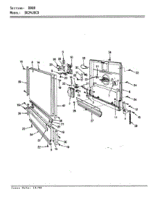 03 - Door parts for Maytag Dishwasher DU24J6CB from AppliancePartsPros.com