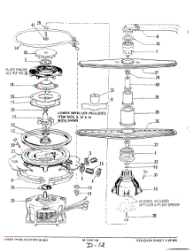 05 - Motor, Heater & Spray Arm parts for Admiral Dishwasher DU25A- from AppliancePartsPros.com