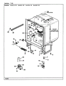 05 - Tub parts for Maytag Dishwasher DU5CA-45 from AppliancePartsPros.com