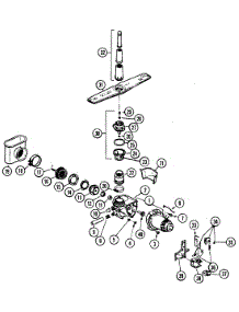03 - Motor & Pump parts for Admiral Dishwasher DU7CA-20 from AppliancePartsPros.com