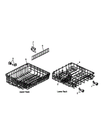 05 - Upper / Lower Rack Parts parts for Amana Dishwasher DU9010W / P1173806W from AppliancePartsPros.com