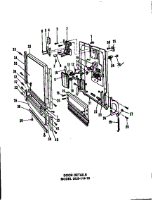03 - Door Details parts for Amana Dishwasher DUS-114-19 / DUS-114-1 9 from AppliancePartsPros.com